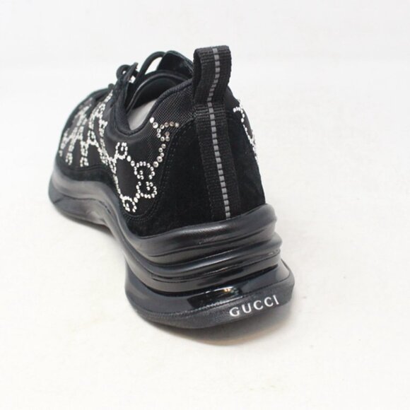 Gucci #7W4UWT Run Crystal Embellished Sneakers Size 37 - Picture 5 of 8
